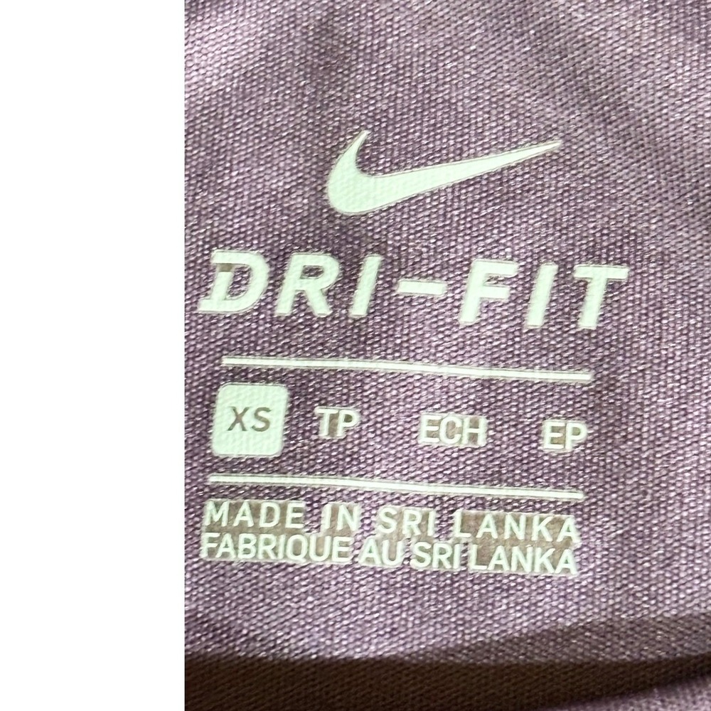 Nike Running Dri-FIT Short Sleeve Top Purple Women XS/S Reflective Mesh Panels - Picture 6 of 10